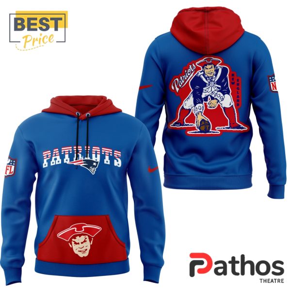 Men’s New England Patriots Rewind Blue Hoodie