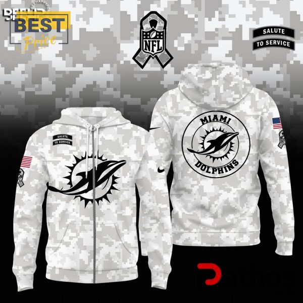 Miami Dolphins Camo 2024 Salute to Service Hoodie, Jogger, Cap