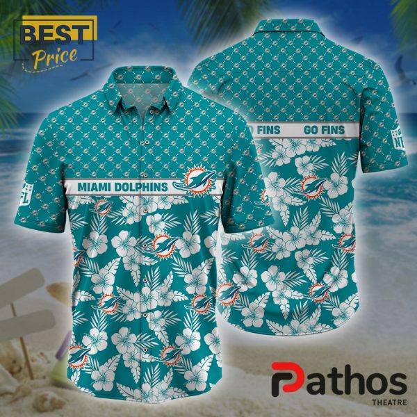 Miami Dolphins NFL Palm Leaves Hawaiian Shirt