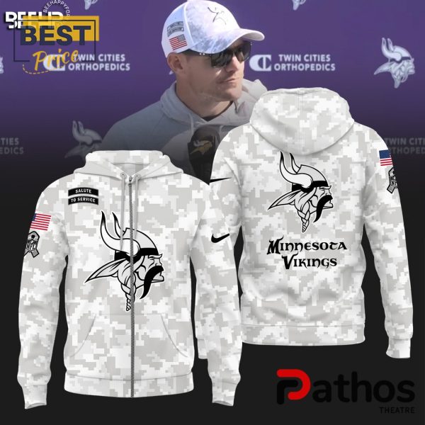 Minnesota Vikings Camo 2024 Salute to Service Hoodie