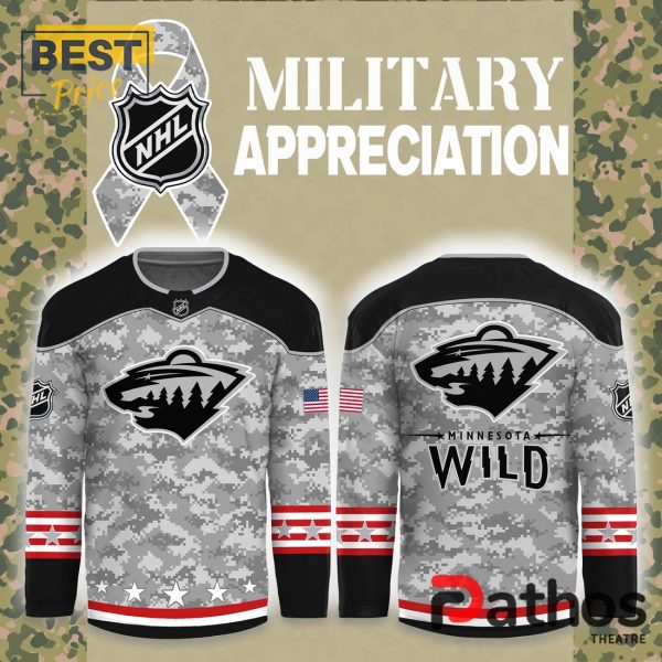 Minnesota Wild Arctic Camo 2024 Salute to Service Hockey Jersey