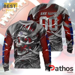 personalized new york giants nfl skull design hoodie 3 hLbS9