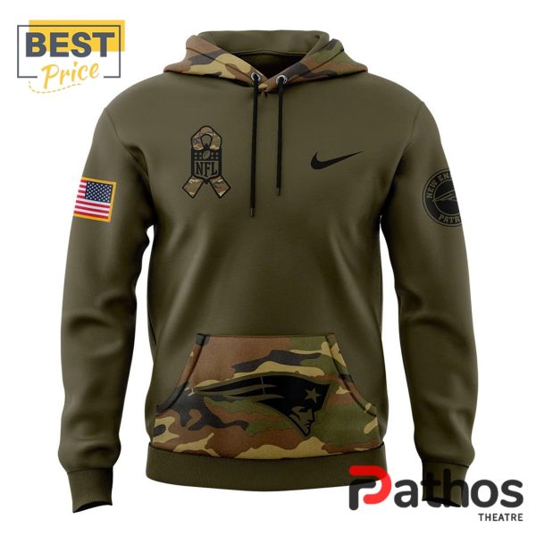 New England Patriots 2024 Camo Salute to Service Hoodie