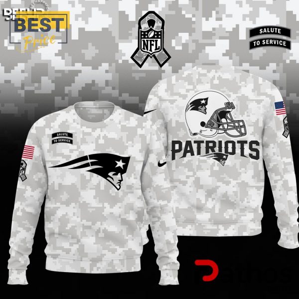 New England Patriots Camo 2024 Salute to Service Hoodie