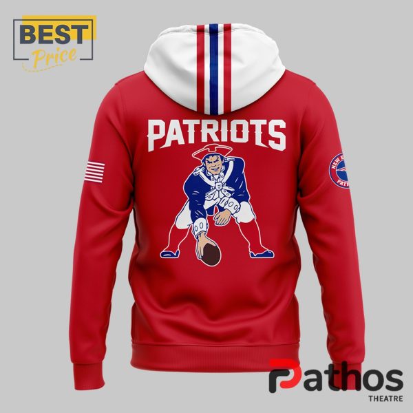 New England Patriots Nike Throwback Red Hoodie