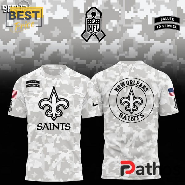 New Orleans Saints Camo 2024 Salute to Service Hoodie