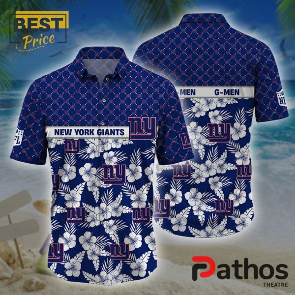 New York Giants NFL Palm Leaves Hawaiian Shirt