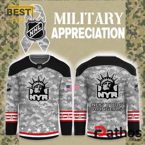 New York Rangers Arctic Camo 2024 Salute to Service Hockey Jersey