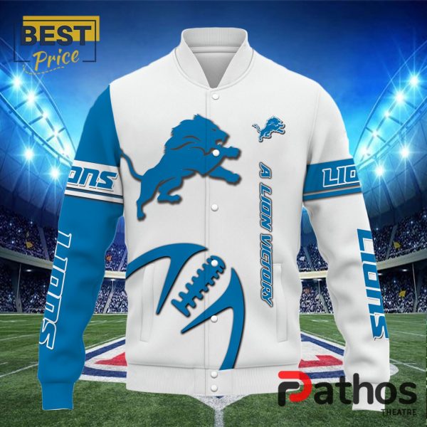 NFL Detroit Lions Team Baseball Jacket