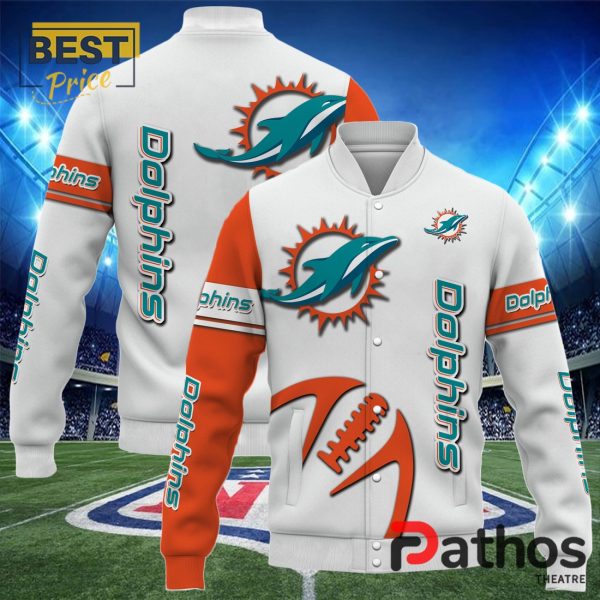 NFL Miami Dolphins Team Baseball Jacket