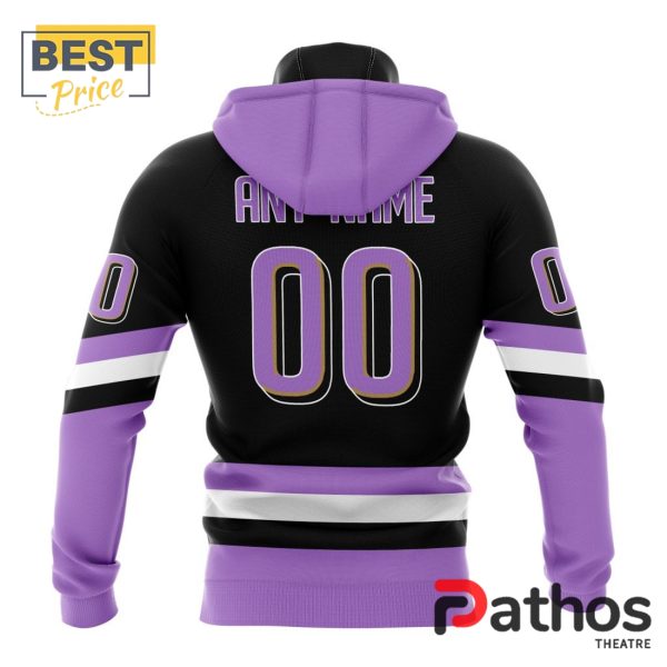 NHL Anaheim Ducks Home In Lavender Hockey Fight Cancer Hoodie