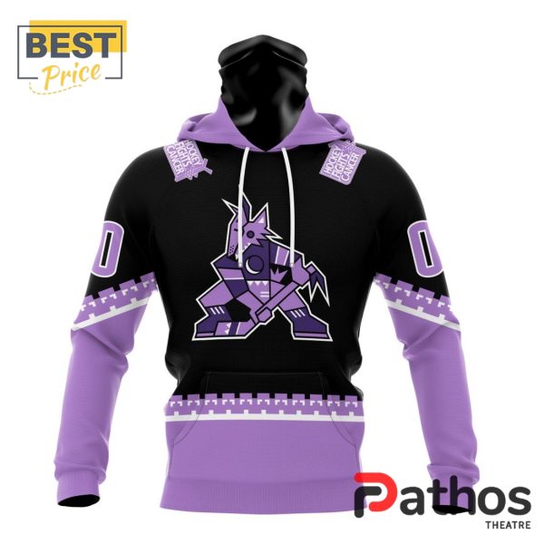 NHL Arizona Coyotes Home In Lavender Hockey Fight Cancer Hoodie