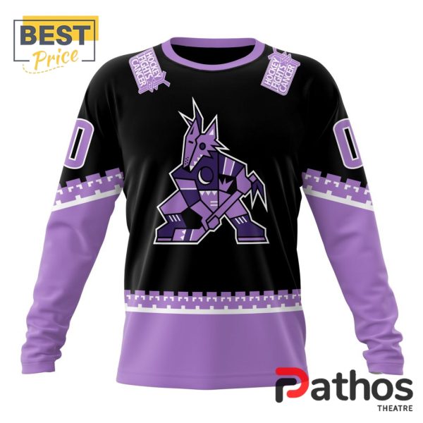 NHL Arizona Coyotes Home In Lavender Hockey Fight Cancer Hoodie