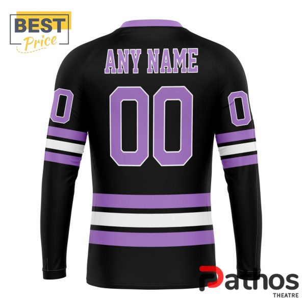 NHL Boston Bruins Home In Lavender Hockey Fight Cancer Hoodie