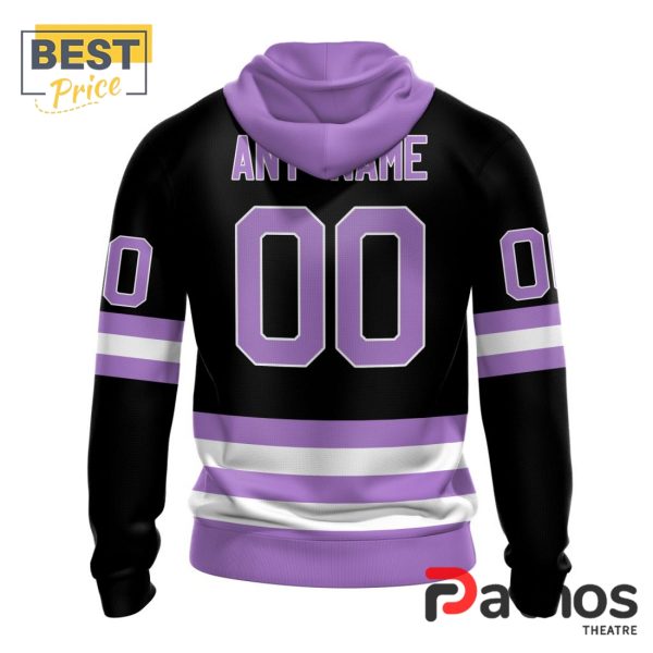 NHL Chicago Blackhawks Home In Lavender Hockey Fight Cancer Hoodie