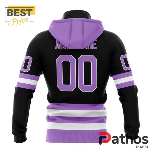 NHL Chicago Blackhawks Home In Lavender Hockey Fight Cancer Hoodie