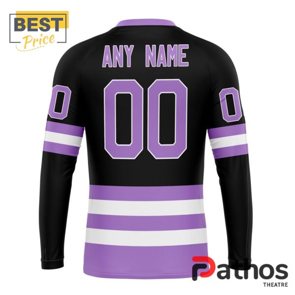 NHL Chicago Blackhawks Home In Lavender Hockey Fight Cancer Hoodie