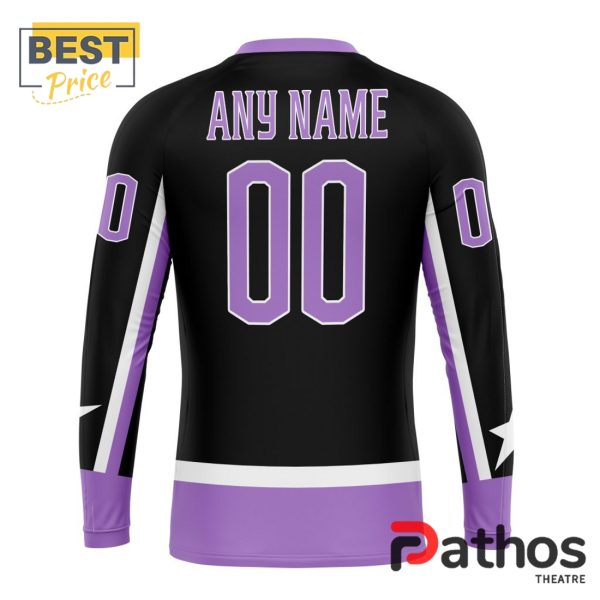 NHL Columbus Blue Jackets Home In Lavender Hockey Fight Cancer Hoodie