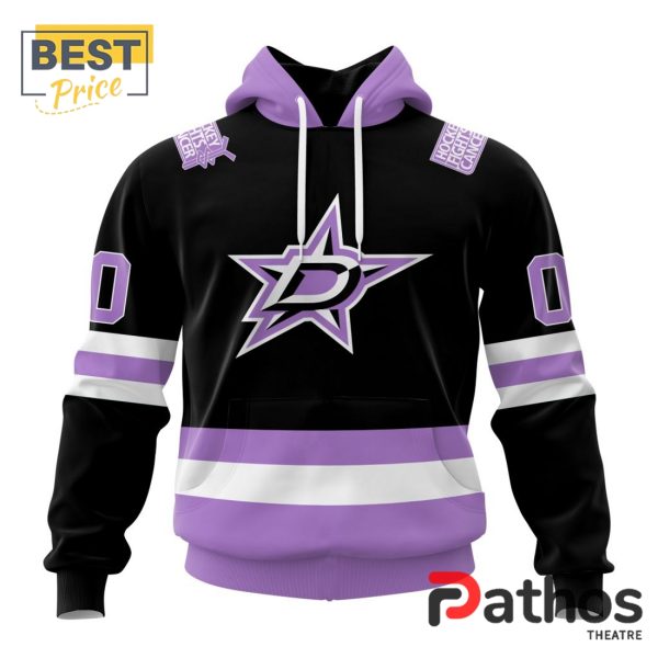 NHL Dallas Stars Home In Lavender Hockey Fight Cancer Hoodie