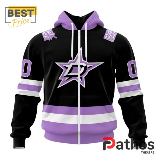 NHL Dallas Stars Home In Lavender Hockey Fight Cancer Hoodie