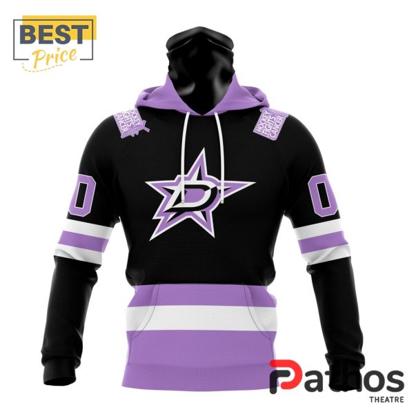 NHL Dallas Stars Home In Lavender Hockey Fight Cancer Hoodie