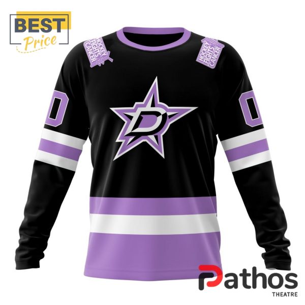 NHL Dallas Stars Home In Lavender Hockey Fight Cancer Hoodie