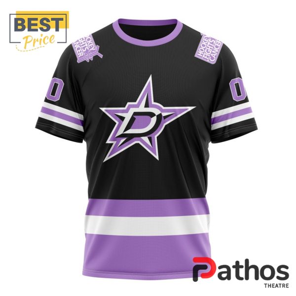 NHL Dallas Stars Home In Lavender Hockey Fight Cancer Hoodie