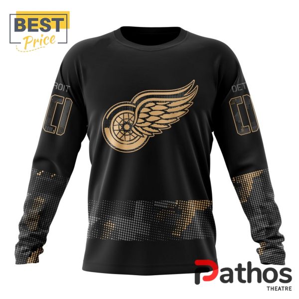 NHL Detroit Red Wings Military Appreciation Design Hoodie