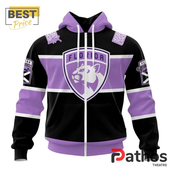 NHL Florida Panthers Home In Lavender Hockey Fight Cancer Hoodie