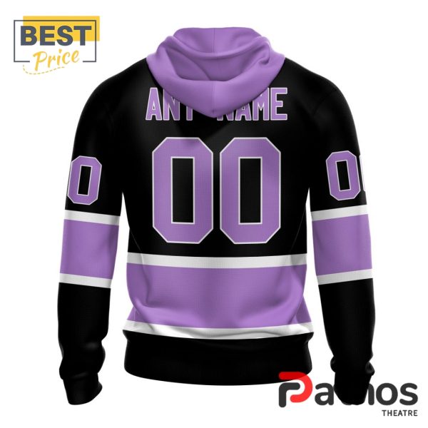 NHL Los Angeles Kings Home In Lavender Hockey Fight Cancer Hoodie