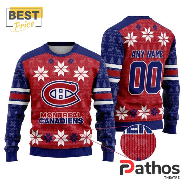 NHL Montreal Canadiens Custom Ugly Sweater For Christmas