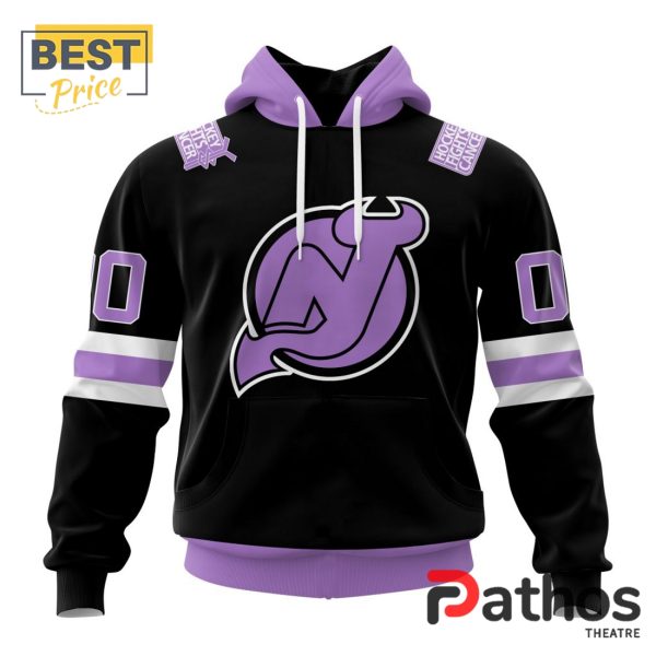 NHL New Jersey Devils Home In Lavender Hockey Fight Cancer Hoodie