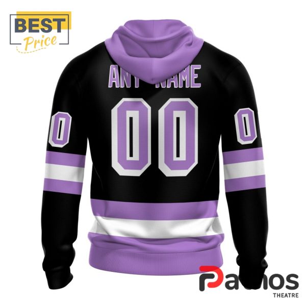 NHL New York Rangers Home In Lavender Hockey Fight Cancer Hoodie