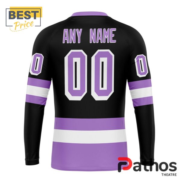 NHL New York Rangers Home In Lavender Hockey Fight Cancer Hoodie