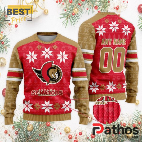 NHL Ottawa Senators Custom Ugly Sweater For Christmas