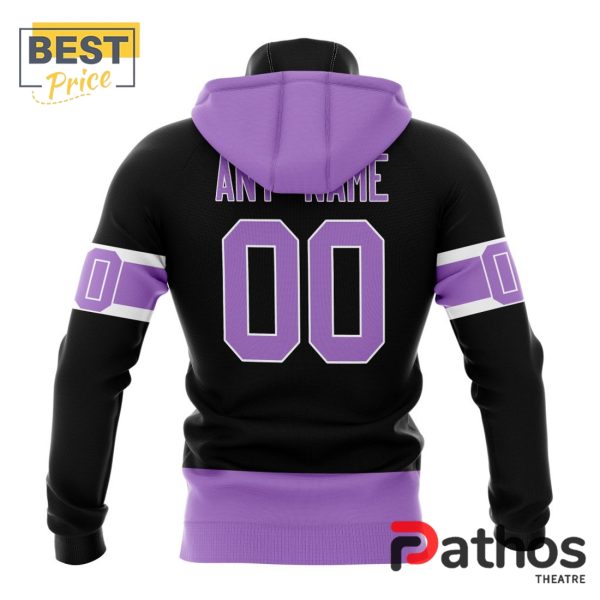 NHL Ottawa Senators Home In Lavender Hockey Fight Cancer Hoodie