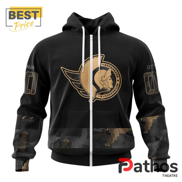 NHL Ottawa Senators Military Appreciation Design Hoodie