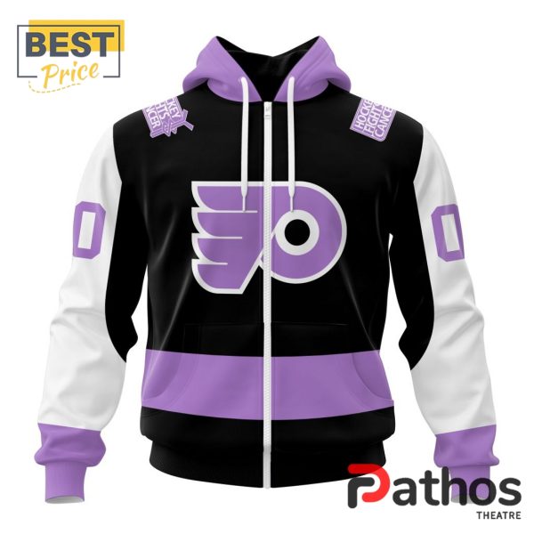 NHL Philadelphia Flyers Home In Lavender Hockey Fight Cancer Hoodie