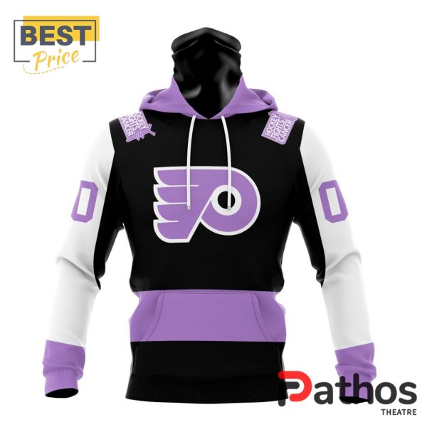 NHL Philadelphia Flyers Home In Lavender Hockey Fight Cancer Hoodie