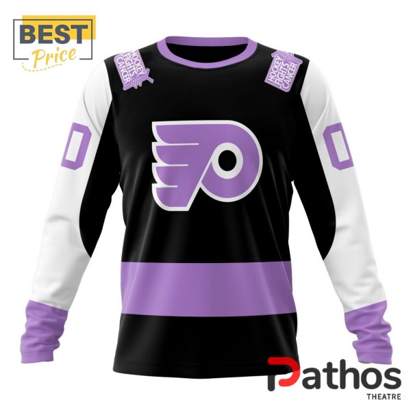 NHL Philadelphia Flyers Home In Lavender Hockey Fight Cancer Hoodie