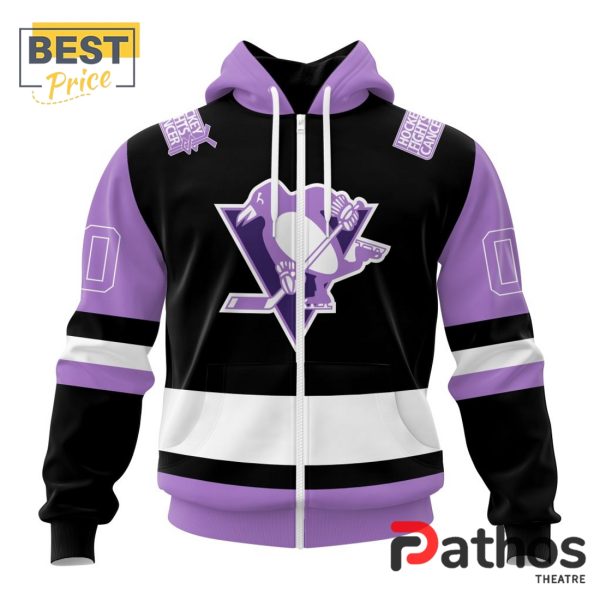 NHL Pittsburgh Penguins Home In Lavender Hockey Fight Cancer Hoodie