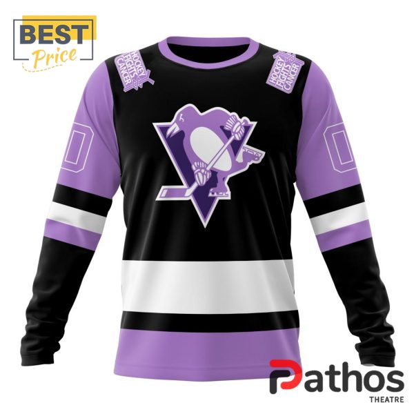 NHL Pittsburgh Penguins Home In Lavender Hockey Fight Cancer Hoodie