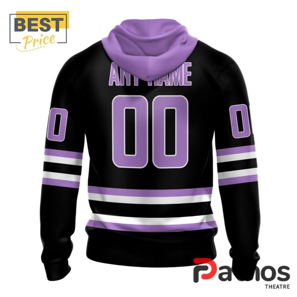 NHL San Jose Sharks Home In Lavender Hockey Fight Cancer Hoodie