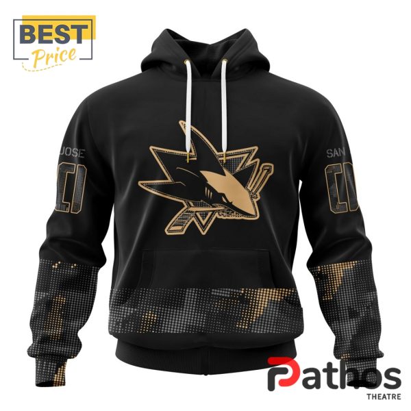 NHL San Jose Sharks Military Appreciation Design Hoodie