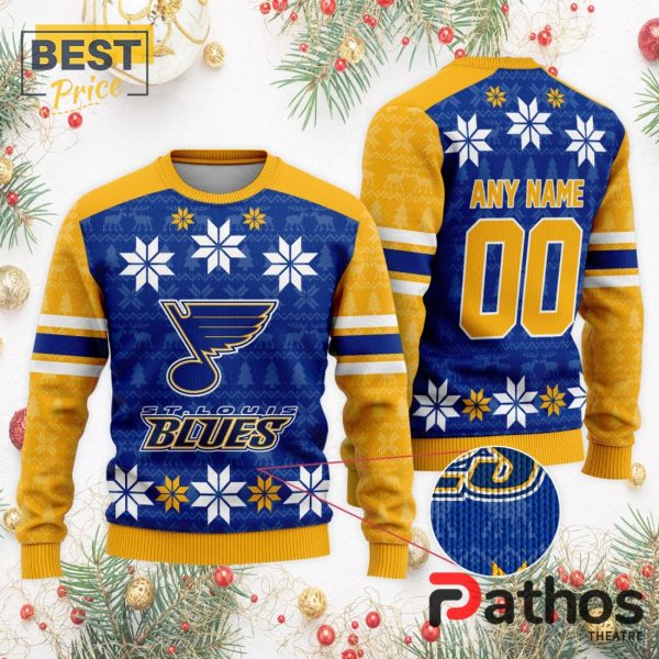 NHL St. Louis Blues Custom Ugly Sweater For Christmas