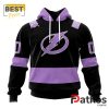 NHL Tampa Bay Lightning Home In Lavender Hockey Fight Cancer Hoodie