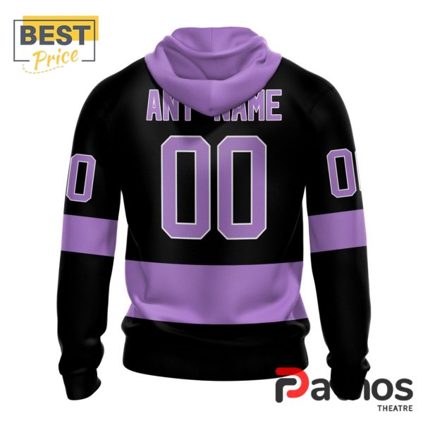 NHL Tampa Bay Lightning Home In Lavender Hockey Fight Cancer Hoodie