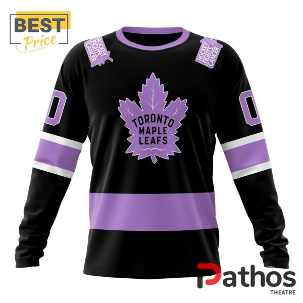 NHL Toronto Maple Leafs Home In Lavender Hockey Fight Cancer Hoodie