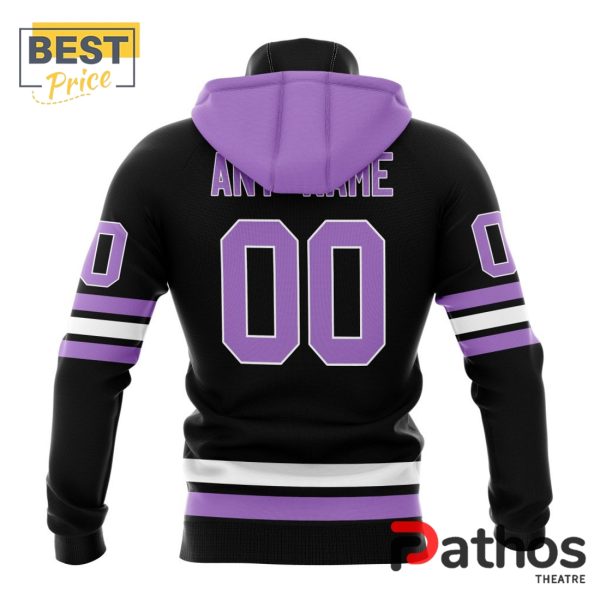 NHL Utah Hockey Club Home In Lavender Hockey Fight Cancer Hoodie