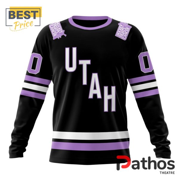 NHL Utah Hockey Club Home In Lavender Hockey Fight Cancer Hoodie